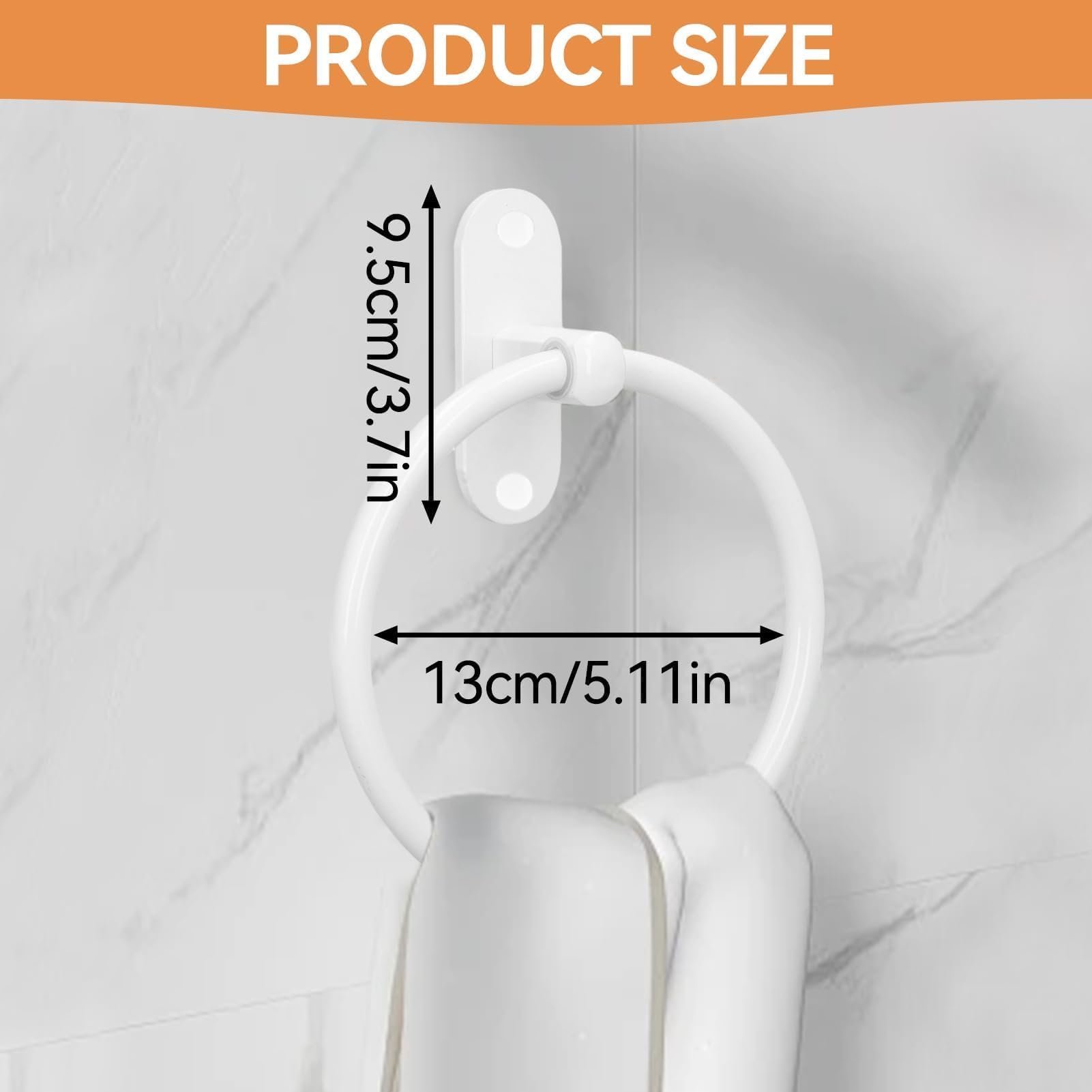 Toallero De Anilla, Porta Toallas Redondo, Acero Inoxidable Percha De Baño, Anillos De Toalla Blancos Toallero De Aro Anillo De Toalla, Cocina, Montaje En Pared