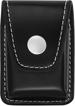 Lighter Case Only Compatible with Zippo,Flip Top Leather Lighter Pouch with Metal Buckle,Anti-Scratch Lighter Pouch with Belt Hole for Man and Woman