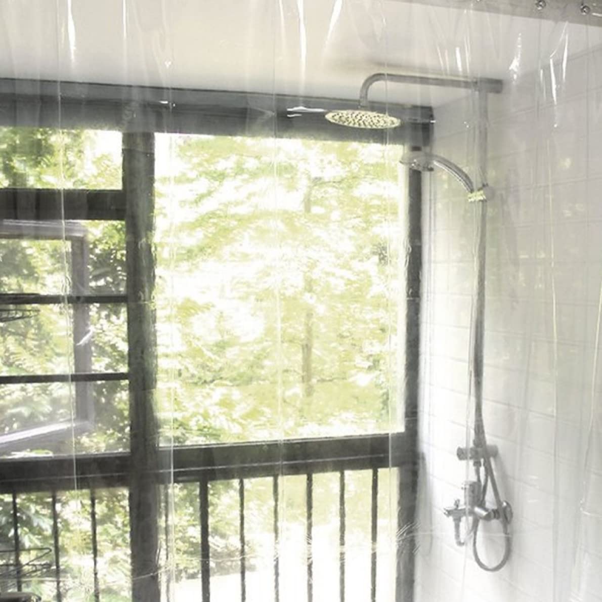 Amazon｜CFGZC 透明 シャワーカーテン 200*200cm 180*180cm 透明