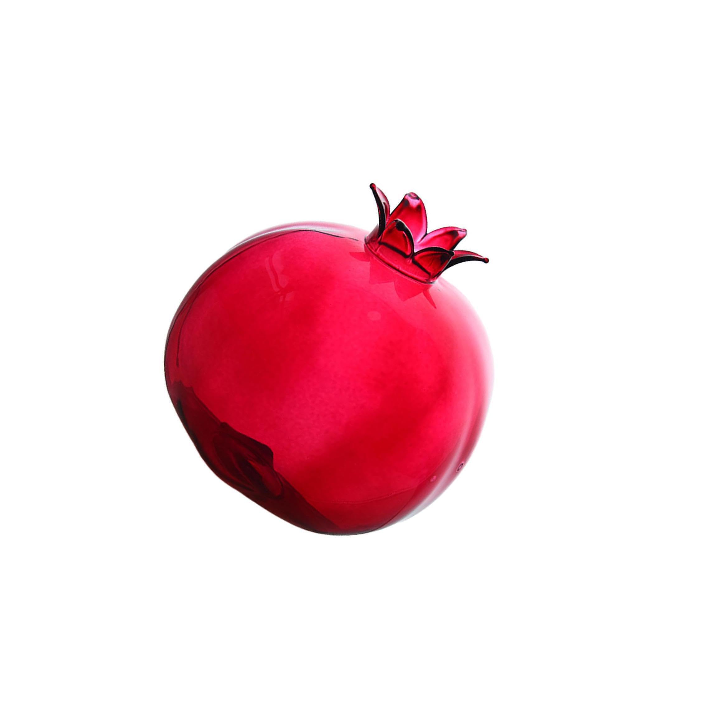 TWISAXC Multi Functional Decorative Vase Glass Flower Vase Modern Gift Unique Desktop Figurine Flower Arrangement Home Office Decor Delicate Centerpiece Glass Modern Decorative, Pomegranate