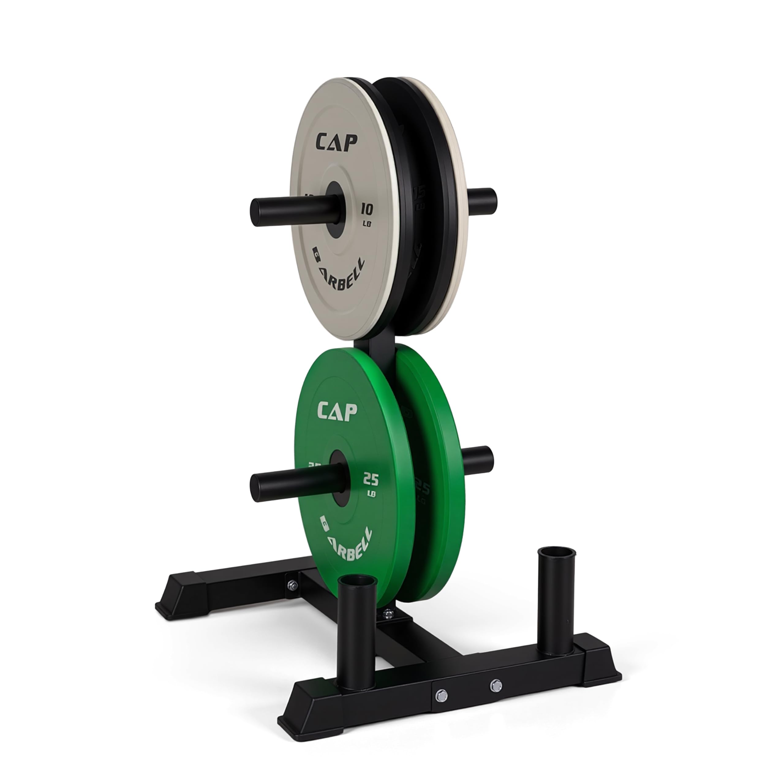 CAP 2-inch Olympic Bumper Plate Weight Set | 100-370 lbs | Multiple Colors | Storage Rack Optional