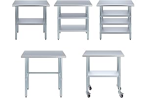 Stainless Steel Industrial Table + Add Casters | Choose from 43 Sizes...
