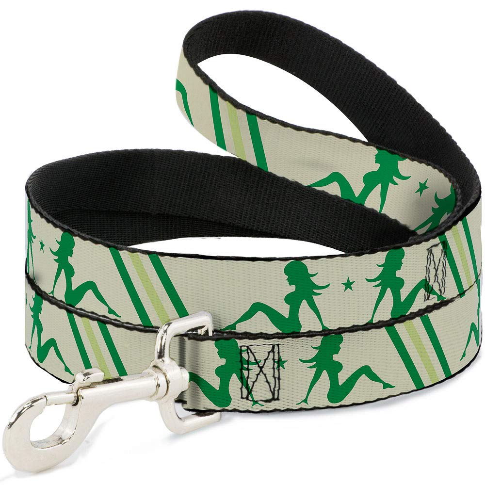Laisse pour chien nylon Buckle Down Dl-6ft-w31381 Mud Flap Fille à rayures vertes