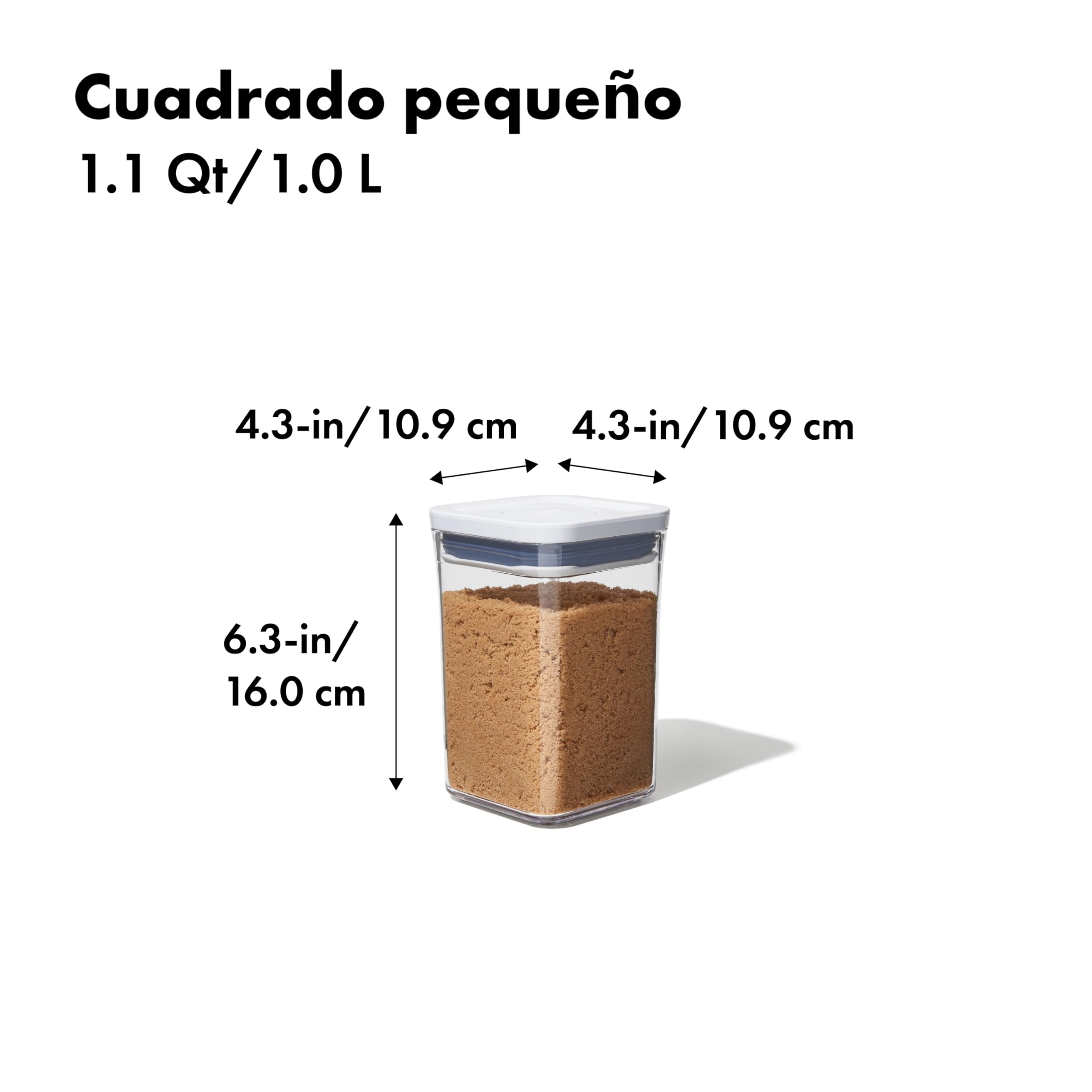 Hydro Flask OXO POP Recipiente para alimentos, 1 L | Cierre hermético con botón, almacenamiento apilable, esquinas redondeadas para verter fácilmente