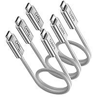 Vista 9 de Cable USB 4 de 2 pies, cable C corto de 240W de carga rápida, transferencia de datos de alta velocidad de 40Gbps, salida de video 8K 60Hz individual