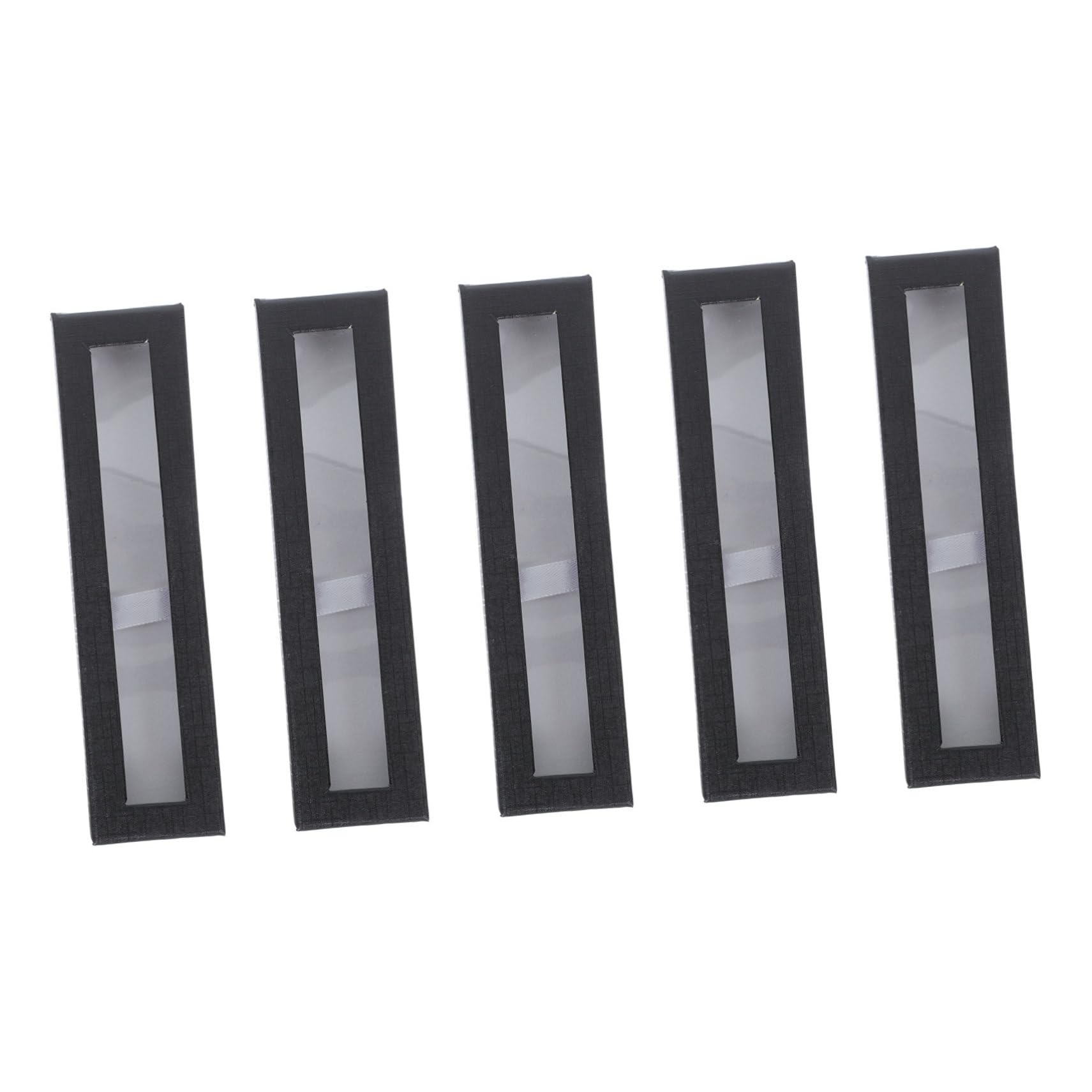 NUOBESTY 5 Ensembles Boîte À Stylos Papier Écologique Coffret Stylo Transparent avec Fenêtre Ouvrante Rangement Et pour 5 Pièces * 5