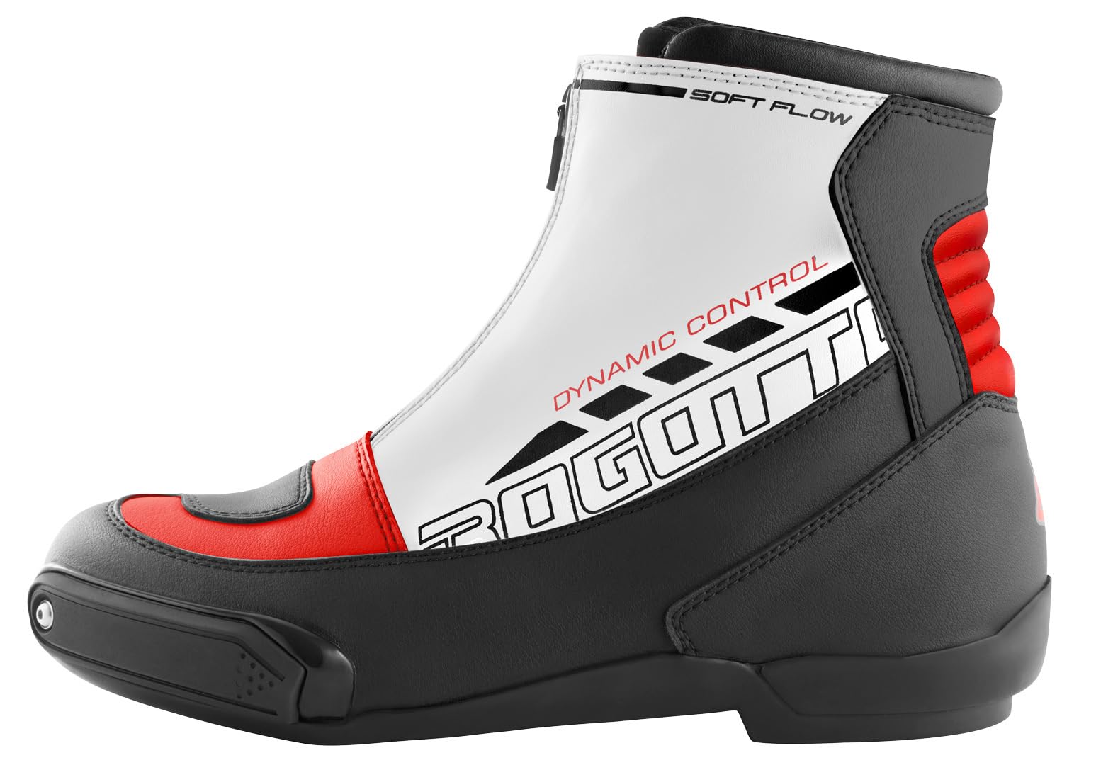 Bogotto Lap Motorradschuhe, weiß/schwarz/rot, 45 | Leder