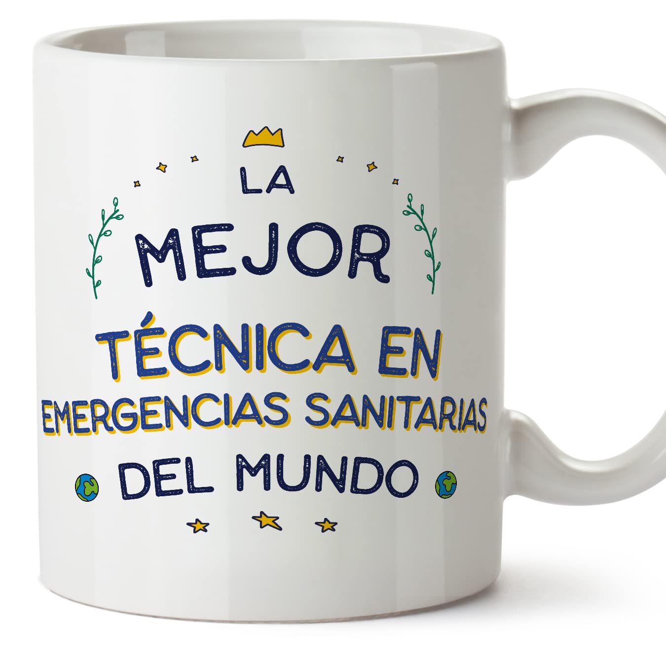 MUGFFINS Emergency Medical Technician Woman Mug - in Spanish - Mejor del Mundo - Funny Gift for Colleagues - Ceramic 11oz Mug — image 1