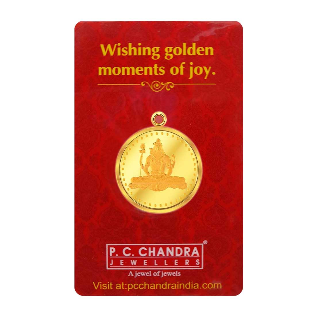 P.C Chandra Jewellers 22kt(916) Shiv Yellow Gold Coin Cum Pendant - 5 Gram