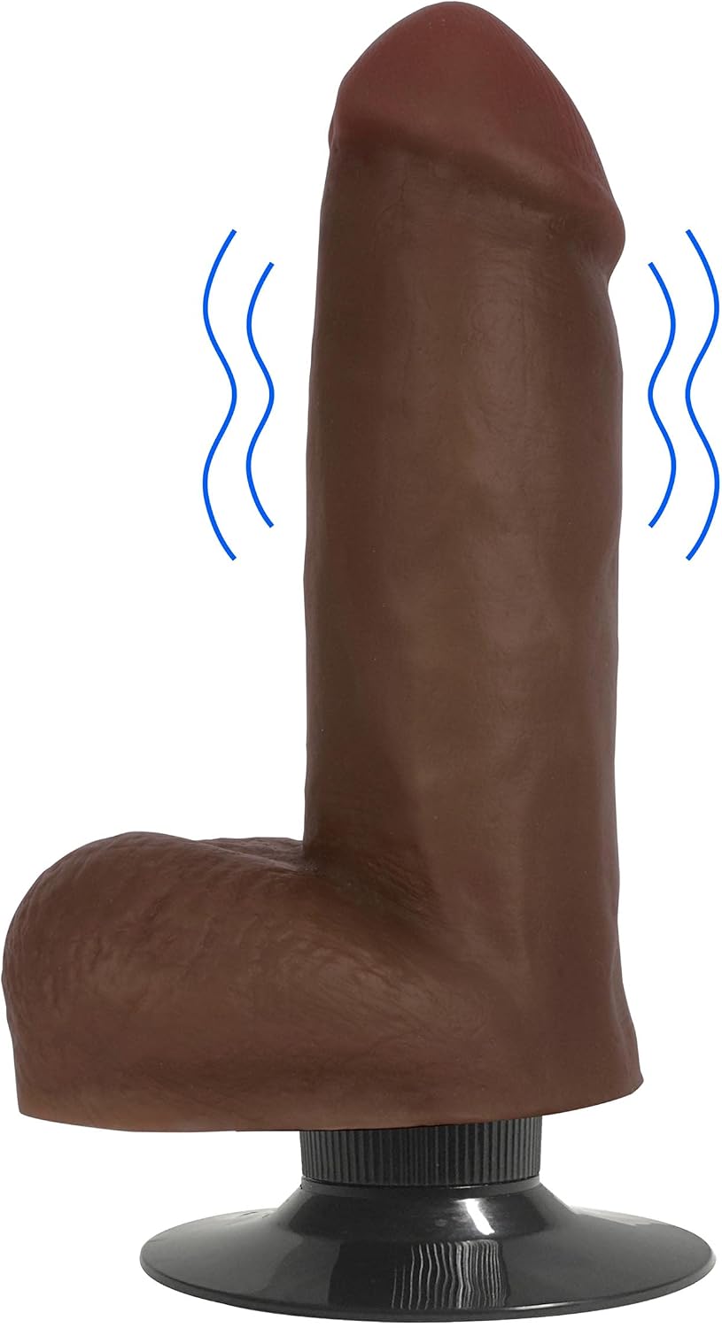 Jock Dark Vibrating Dildo with Balls - 11 Inch