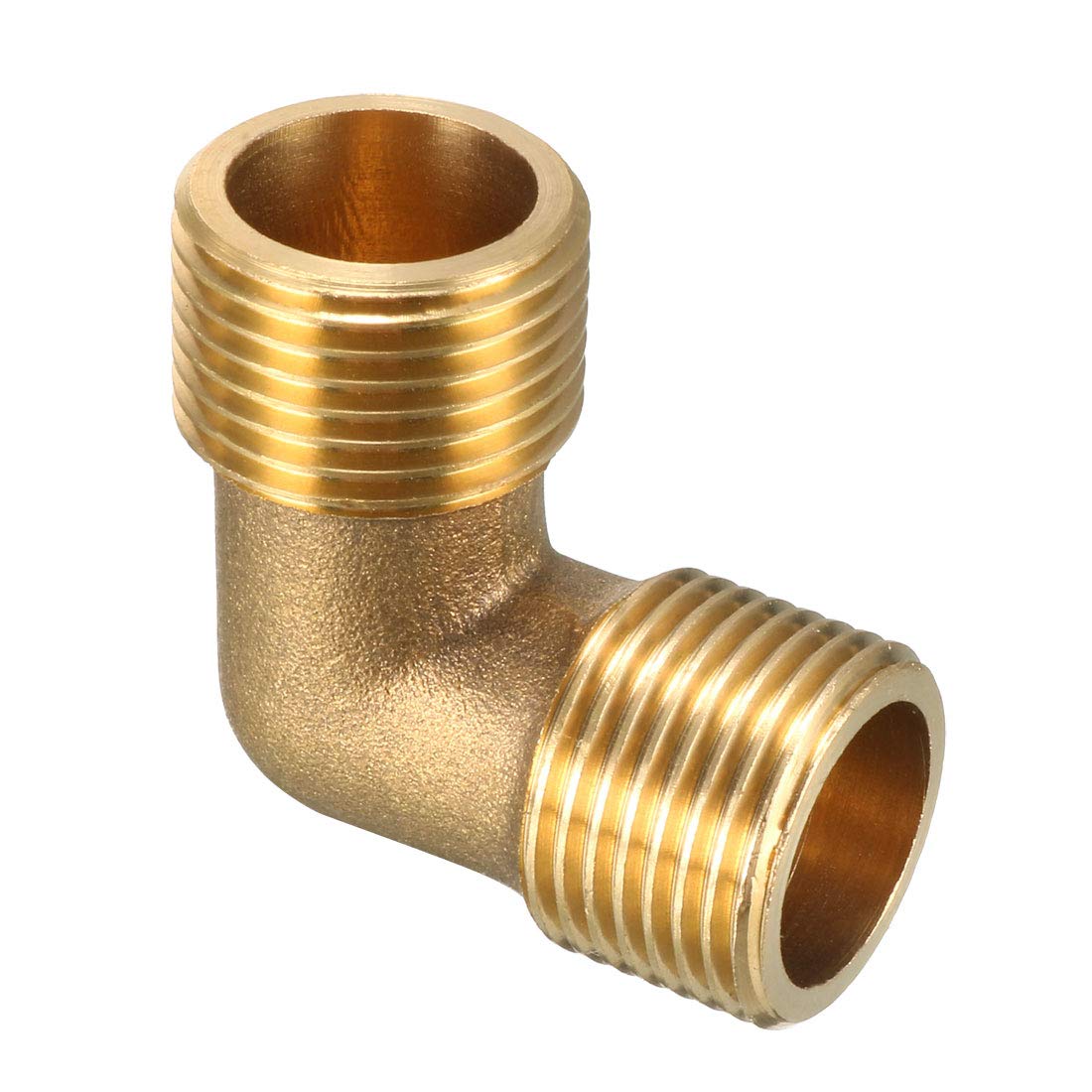 Buy sourcing Brass Elbow Pipe Fitting 90 Degree 3/8 PT Male x 3/8 PT Male Connector Online at