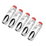 5Pcs Stainless Steel Automatic Pig Waterer Nipple Fountains Drinker Red Cap for Sows Piglets Drinking Water