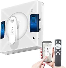 Robô de Limpeza de Janelas LILIN YW509 com spray de água em 4 direções,Planejamento Inteligente de Rotas com IA, Tecnologia de Detecção de Bordas, sistema de segurança múltiplo, Controle Remoto