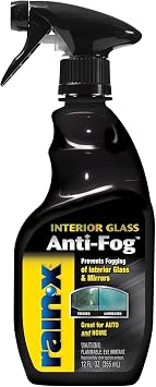 Rain-X 630046 Interior Glass Anti-Fog 355ml - Spray, Wipe, Removes Dirt and Prevents Fogging - Car Interior Window Glass and Mirror Fog, Automotive, Home, Marine and More