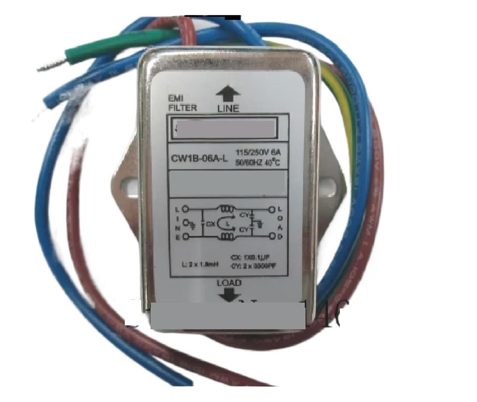 Purificador de filtro de fuente de alimentación EMI CW1B-6A-L