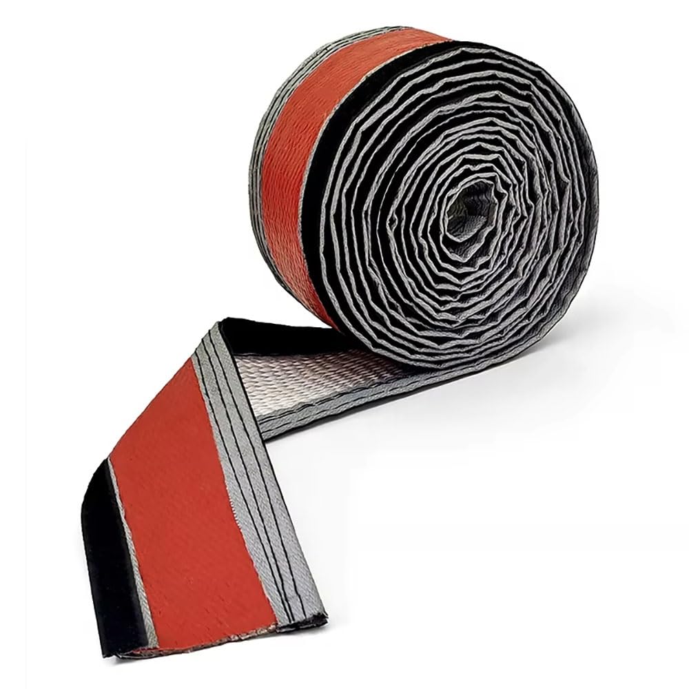 Guaina Protettiva for Cavi Resistente, Diametro Interno 15-60 Mm, Guaina Intrecciata in Fibra di Vetro Autoadesiva, Resistenza agli Acidi, for L'industria Chimica, 1 Metro(ID 20mm)