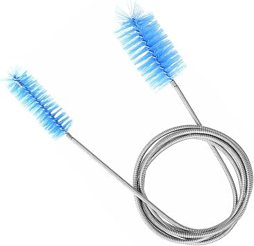 Pipe Flexible Cleaning Brush, 155cm / 61inch Stainless Spring Double Ended Fish Tank Water Turtle Tank Cleaning Tools, Hose Pipe Drain Brush Cleaners for Home Kitchen