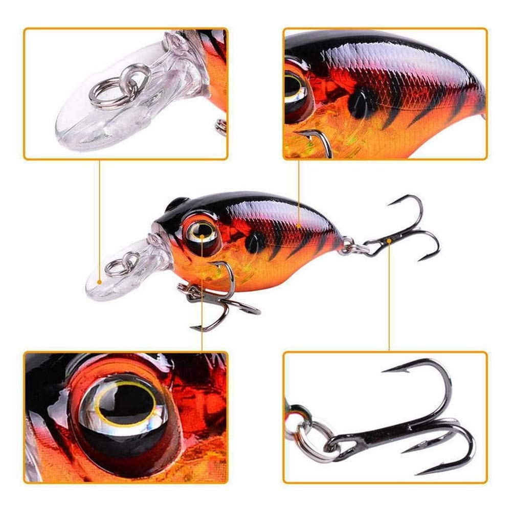 Miękkie przynęty wędkarskie, Wędkarstwo Tonąca przynęta 1 szt. Crankbait Fishing Lure 6 cm 8,4 g Pływająca Isca Sztuczny plastik Twarda przynęta Woblery Minnow Bass Szczupak Wędkarstwo karpiowe