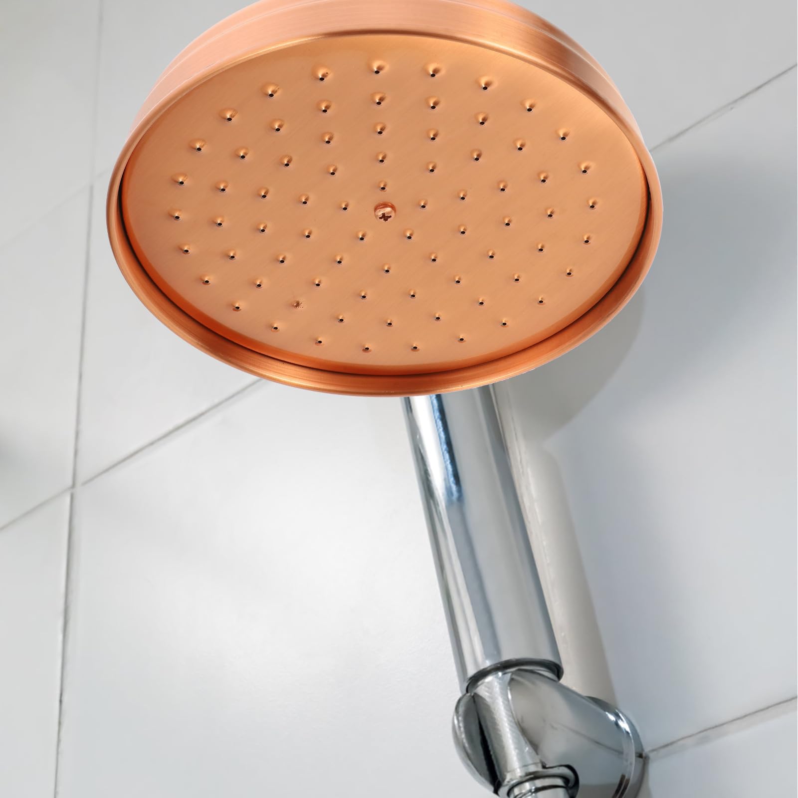 Soffione Doccia in Rame Vintage Ugelli Anticalcare, Installazione Semplice, Design Moderno per Bagno e Momenti di Relax in Casa