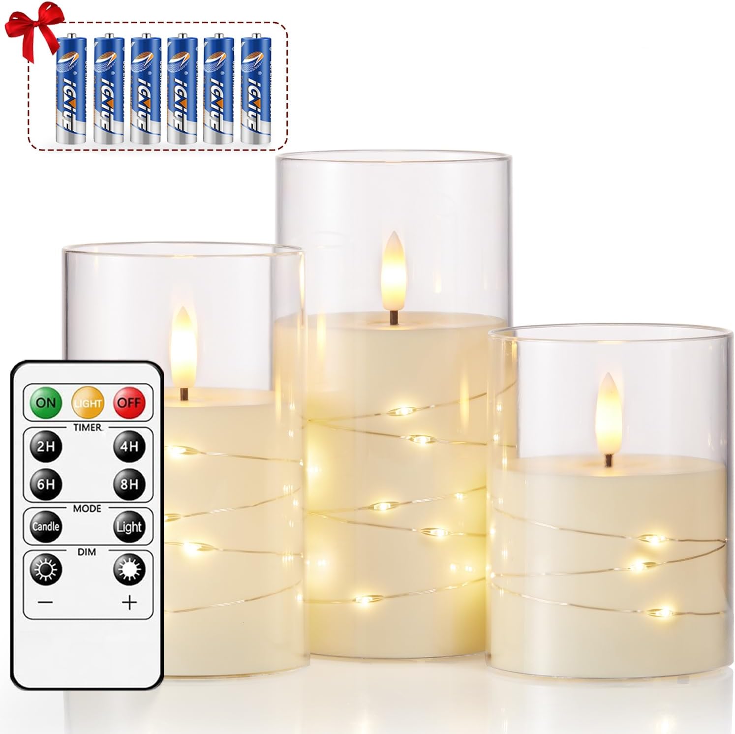 Eywamage - Velas De Columna, Delgadas, Sin Llama, En