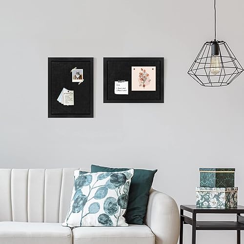 Miniatura 5 de Aitakatta Tablero de anuncios de corcho gris con fieltro tableros de corcho para paredes con marco gris tablero de visión para el hogar cocina