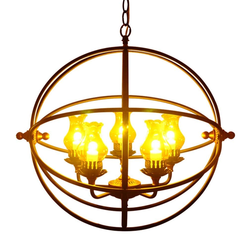 Lustre industriel rétro suspension vintage fer forgé restaurant