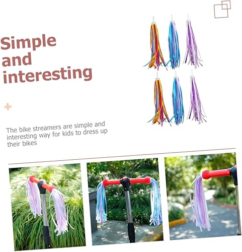 Miniatura 2 de BESPORTBLE 12 pcs Girls and Bike Kid Tassel Colorful Fabric Bicycles Grips Ribbon Tree Handlebar Boys Tassels Cycling Streamer Gifts Accessory Girl