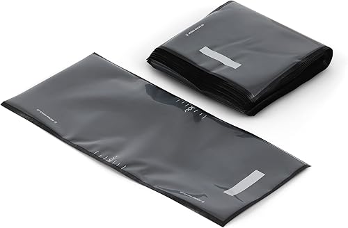 Miniatura 4 de Stash Proof Bolsas de sellado al vacío de 11 x 24 pulgadas (50 unidades) de 5 mil (negro y transparente)  Sin BPA de grado comercial para