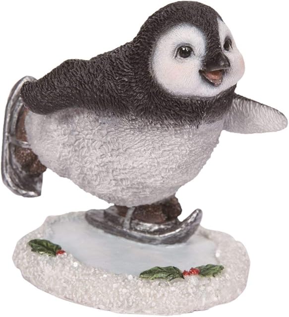 Vivid Arts Penguin Skating Garden Outdoor Indoor Ornament Figure Weather Resistant