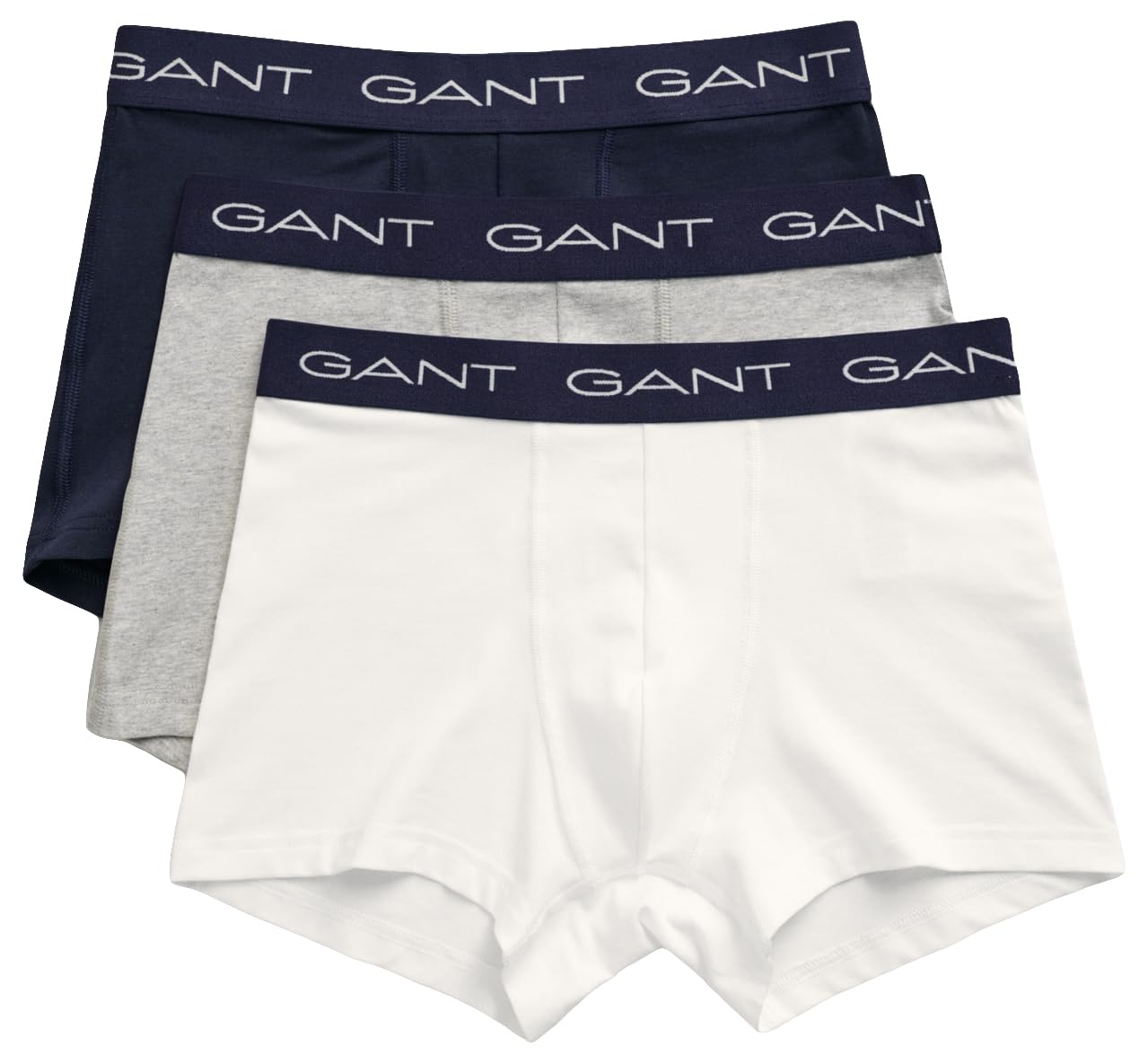 GANT Men's Trunk 3-Pack Underwear, White, One Size (Pack of 3)