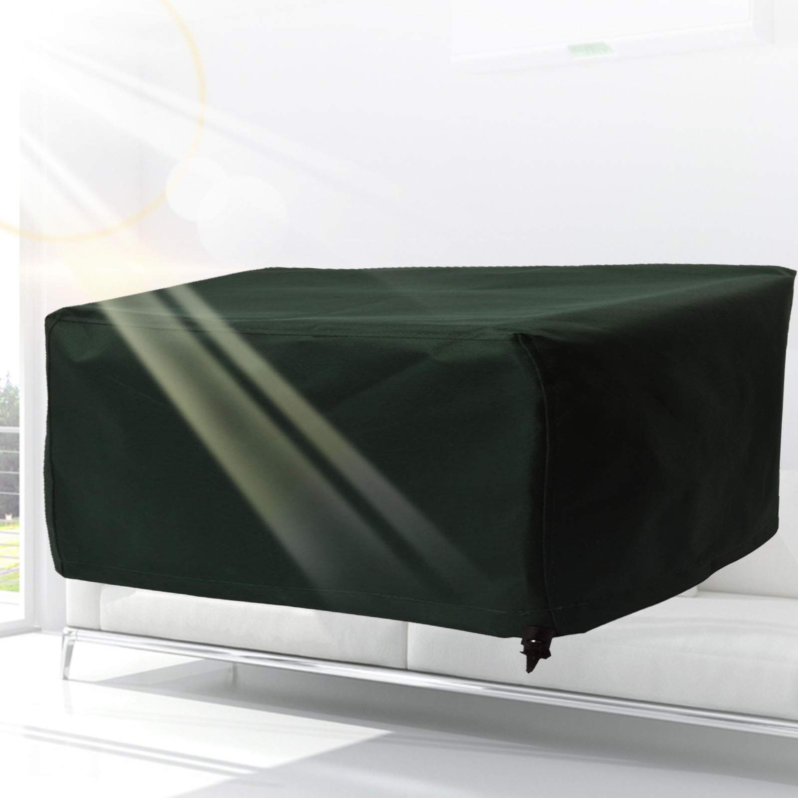 Fundas de muebles de ratán, fundas de muebles de jardín, fundas de mesa al aire libre, tela Oxford impermeable a prueba de polvo, lona de cubo para silla y sofá (verde, tamaño: 200 x 160 x 70 cm)