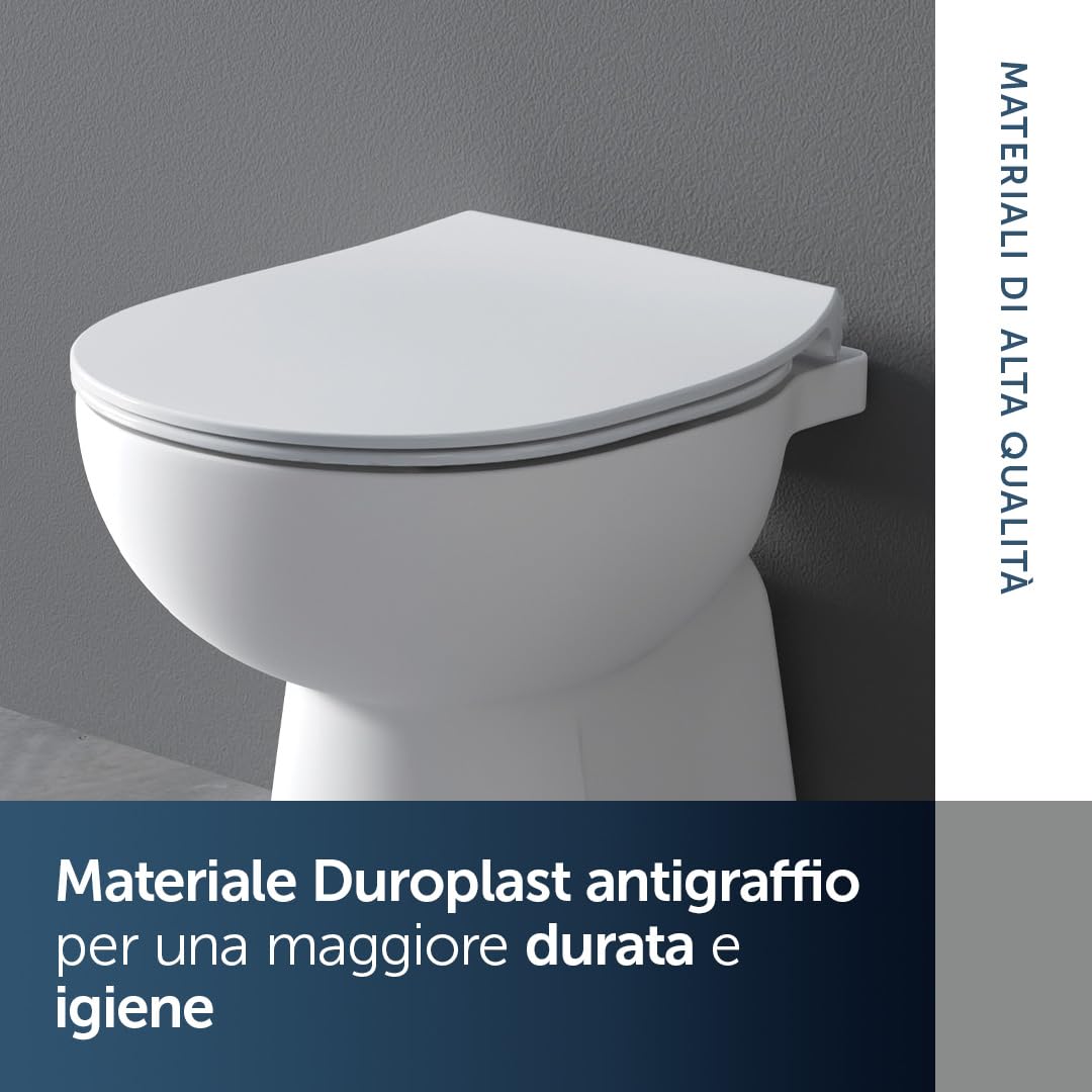 Sedile WC Ideal Standard E772301 Original Connect, piatto, bianco