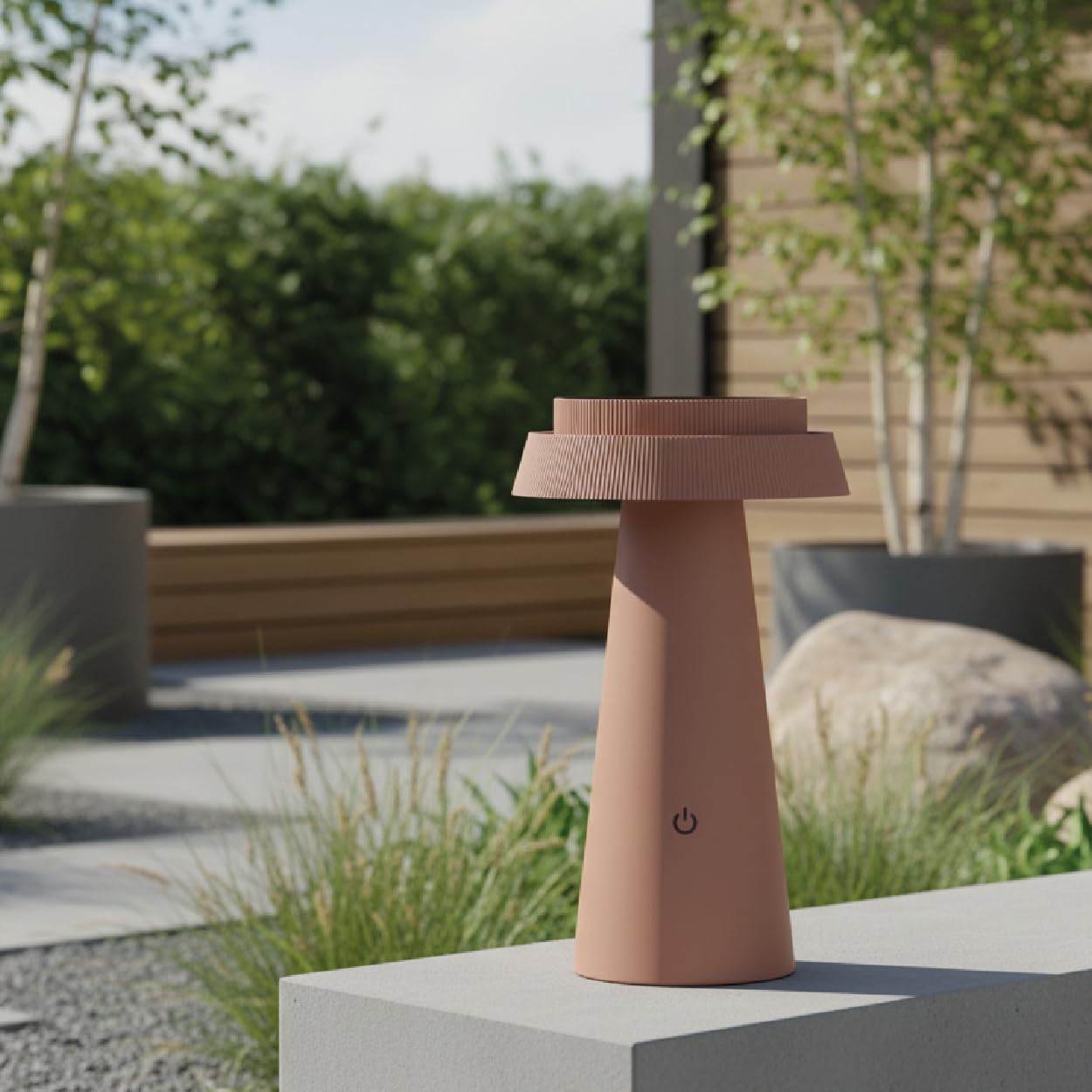 Luxus Drahtlos Tischlampe Solar Mambo - Gelb - Tischlampe für den Außenbereich - Wasserdicht - Solarbetrieb und USB-C - Dimmbar - Wiederaufladbar