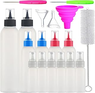 Squeeze Writer Bottles, Decorating Supplies Icing Bottle Applicator for Cookies Cake Biscuit Pancake Decor Coloring Dressing Baking LDPE 1/2/4 oz 16pcs