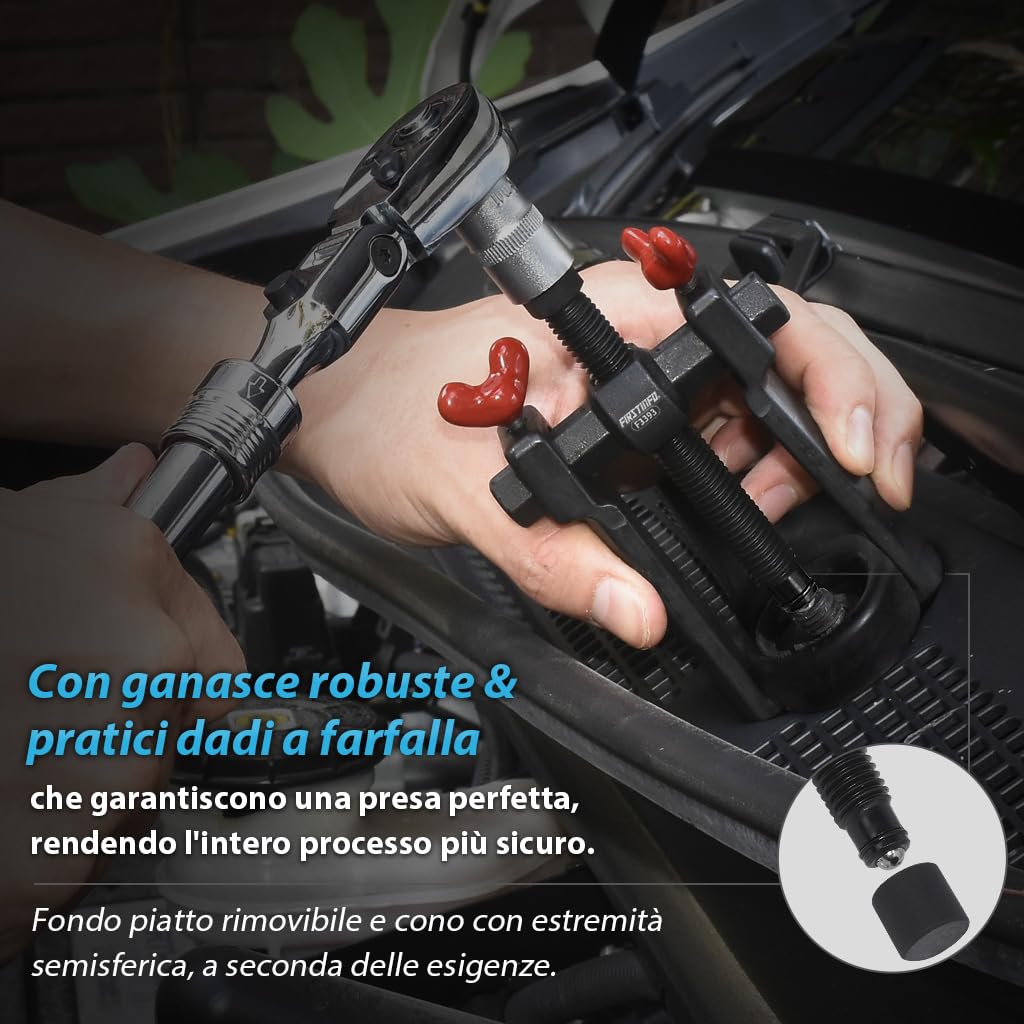 FIRSTINFO F3393 | estrattore Braccio tergicristallo | tergicristallo | strumento di riparazione dei cuscinetti | riparazione a mano