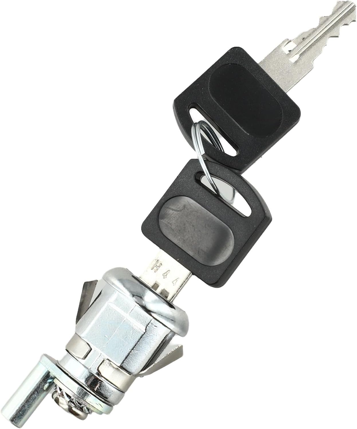 Zinc Alloy File Cabinet Lock with Triple Lock Mechanism, Central Locking System Hardware for Office Furniture Security, Metal Storage Cupboard Replacement Lock with Door Rod and 2 Keys Included(Short)