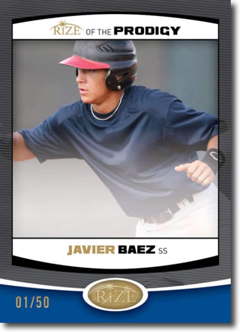 2012 Leaf Rize Draft Black Prodigy #P3 Javier Baez Cubs (Rookie/Prospect Insert Paragon Card) MLB Baseball Card /50 NM-MT