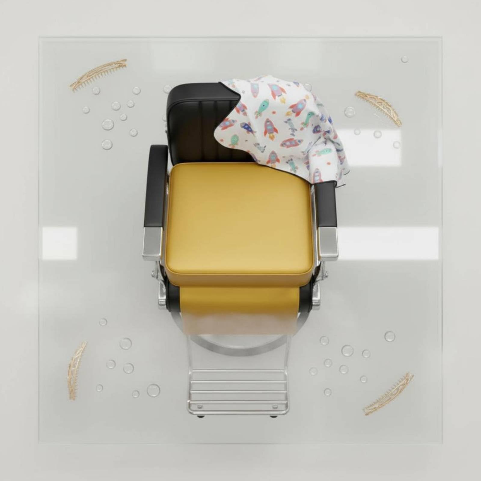 Children Rialzo Bambini Cuscino Sedia Salone Supporto Taglio Capelli con Schermata Pelle PU Facile da Igienizzare Seduta Morbida E Ferma in Spugna