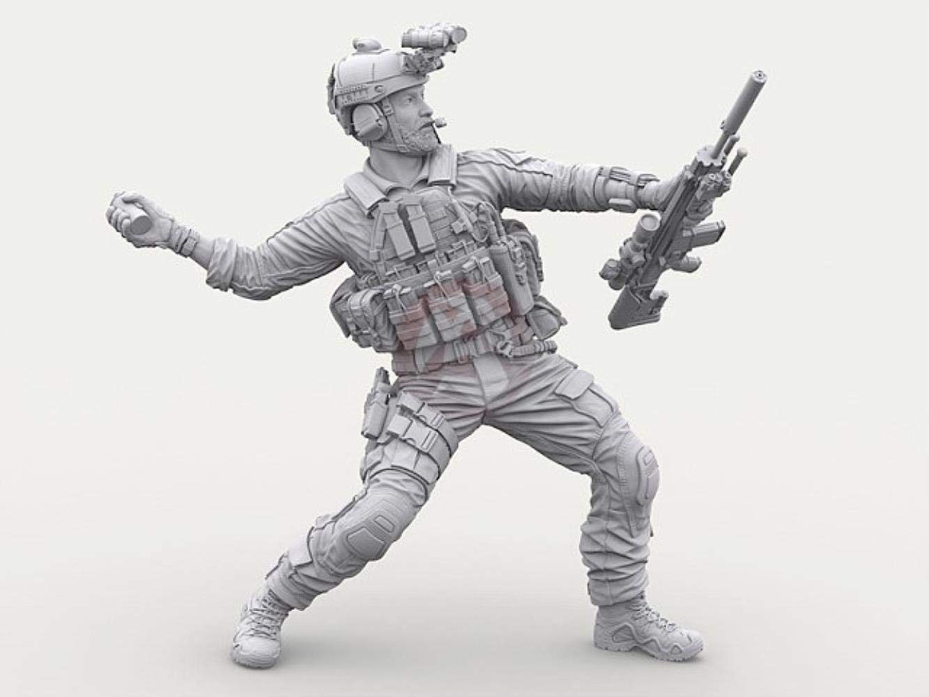 Figurine US Navy Seal 120mm en résine haute précision à peindre pour maquettiste exigeant
