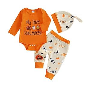 Madjtlqy Little Dude Newborn Baby Boy Fall Clothes Long Romper Bodysuit Jogger Pants Set 3Pcs Infant Coming Home