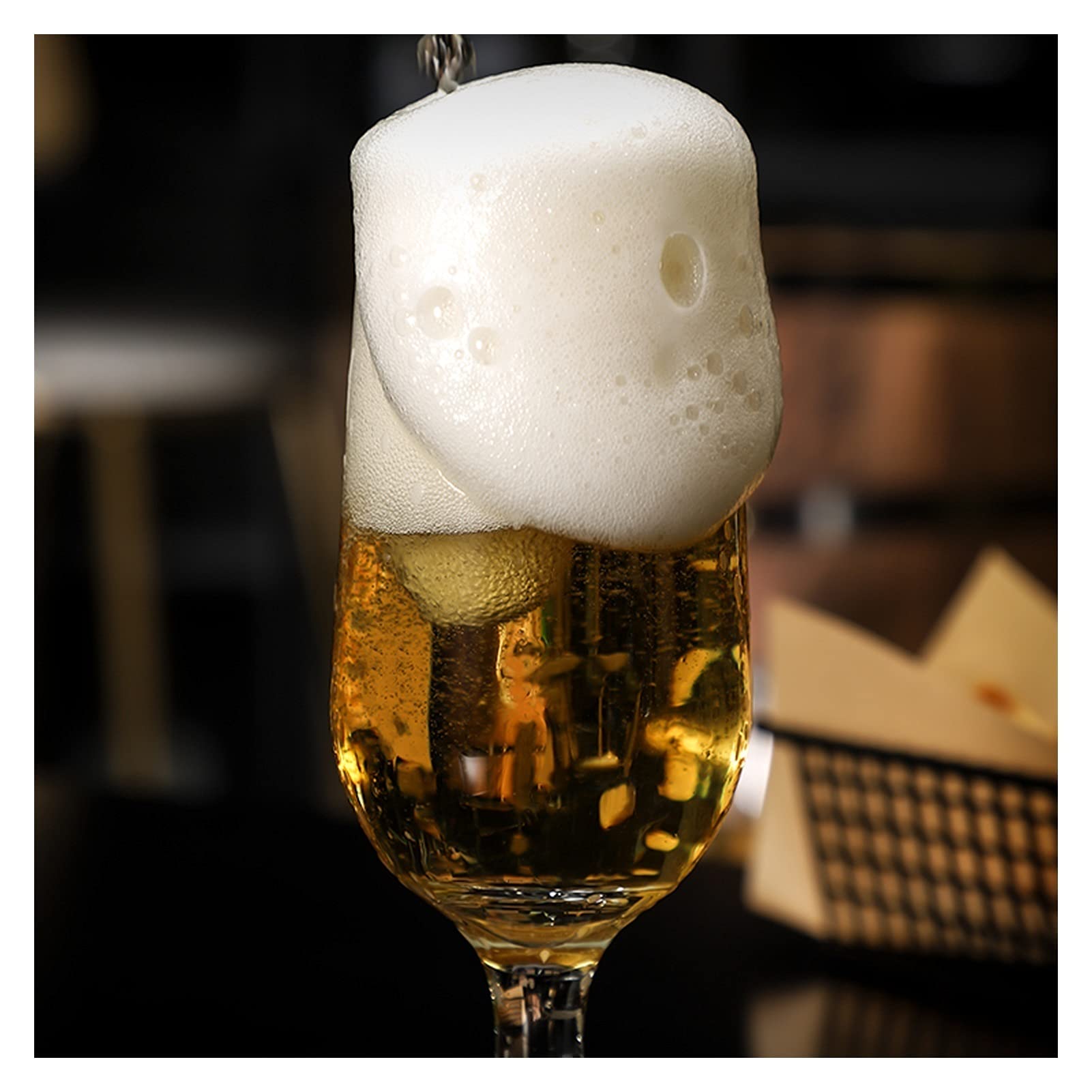 biergläser， Personalisiertes Pintglas, Bierbecher, 330 ml, Biergläser, perfekt for Zuhause, Restaurants und Kneipen, Glas-Bierkrug, leicht zu hohe Bar
