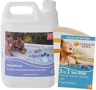 AQUASPARKLE Foam Away 5L with 50 Sunbeach Test Strips