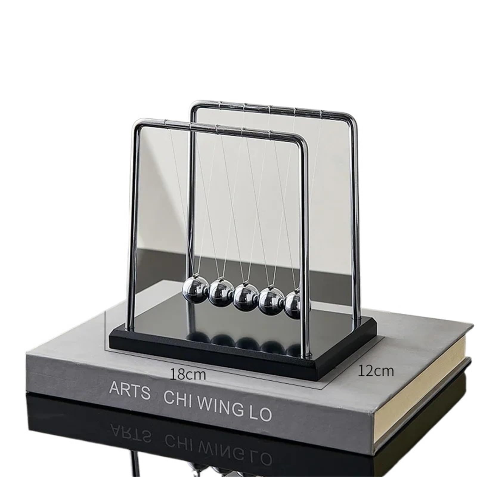 Newton Pendule de bureau en acier Perpétuel Mouvement Collision Boules Fournitures d'enseignement Objet Chambre Bureau Décor