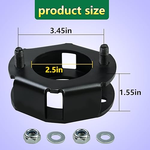 Miniatura 6 de Kit de 2 espaciadores de nivelación de elevación delantera de 2 pulgadas compatibles con Kawasaki Mule 1990-2019 2500 2510 3000 3010 4010 4000,