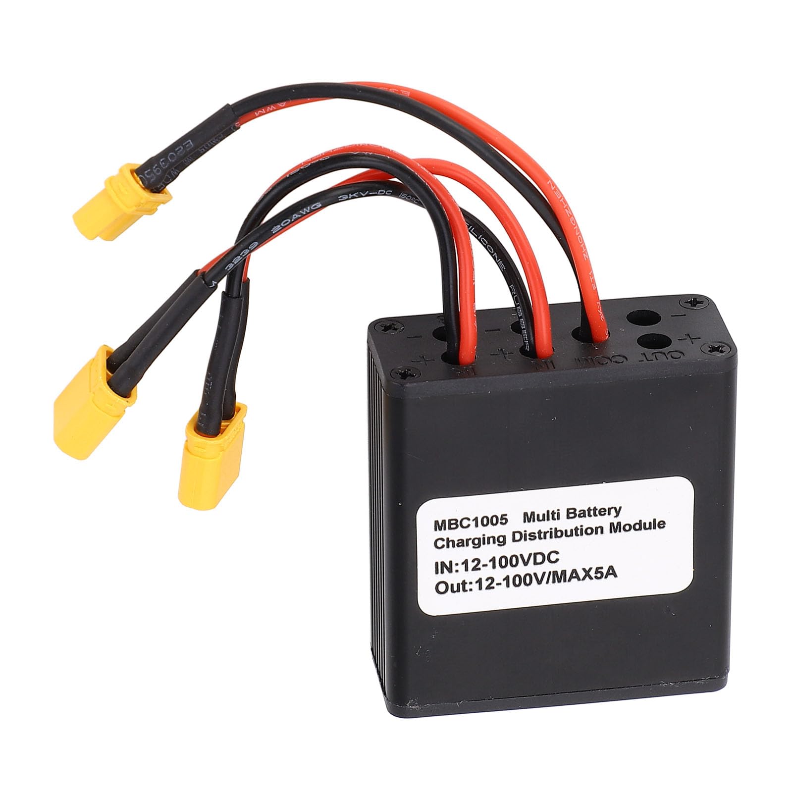 Convertidor de Descarga de Batería Doble para Bicicleta Eléctrica, Adaptador de Módulo Paralelo de Batería Dual 20 V-72 V (20 A), Interfaz XT30U, Hecho de ABS de Primera Calidad