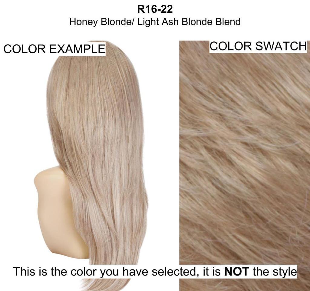 Bundle - 5 Items: Jessica Wig by Estetica, Christy's Wigs Q & A Booklet, 2oz Travel Size Wig Shampoo, Wig Cap & Wide Tooth Comb - Color: R16/22