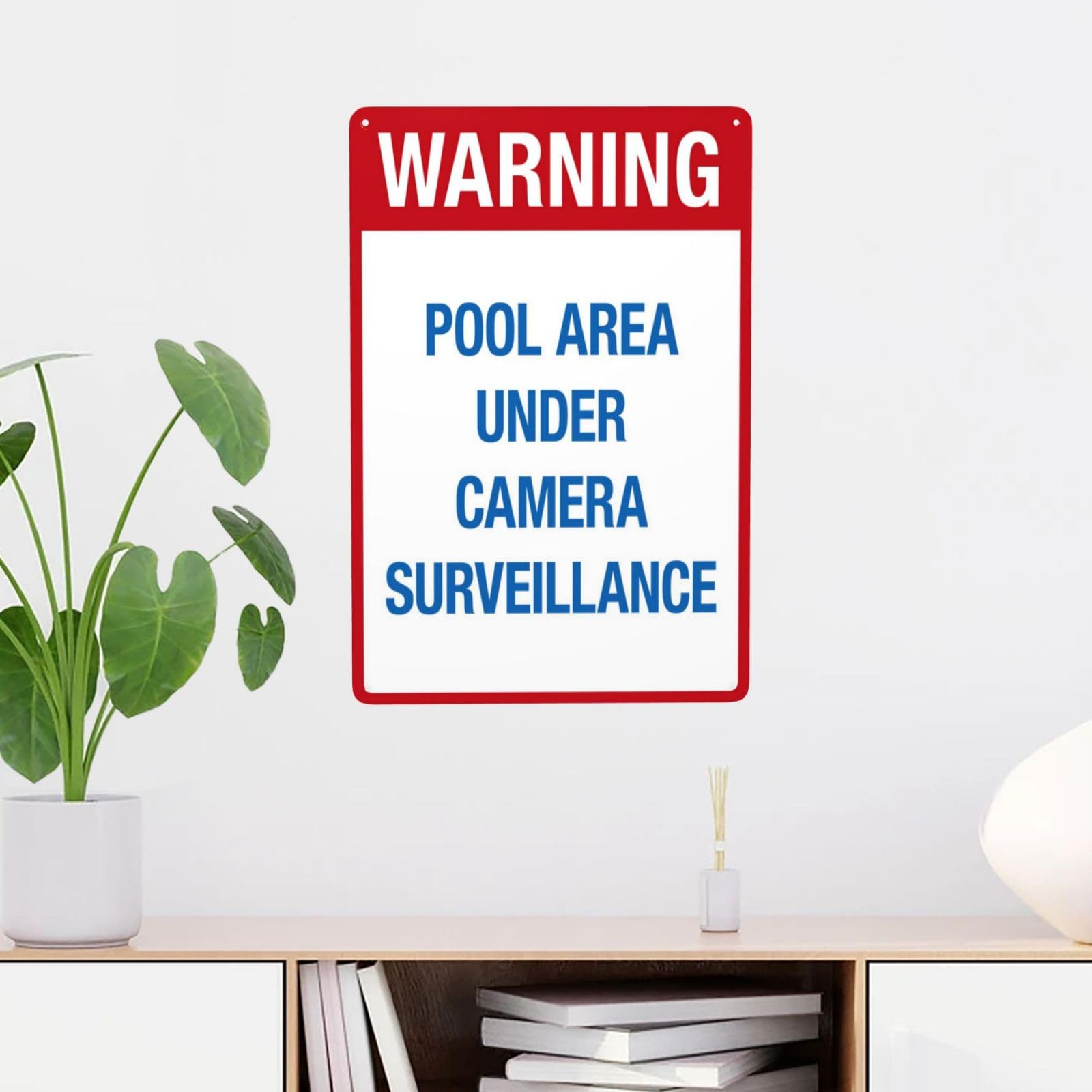Pool Area Under Camera Surveillance Sign, Pool Sign Pool Safety Signs ...