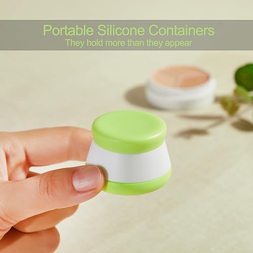 Miniatura 2 de INSFIT Contenedores de viaje para artículos de tocador, tarros de crema de silicona aprobados por la TSA, recipientes de tamaño de viaje con tapas,