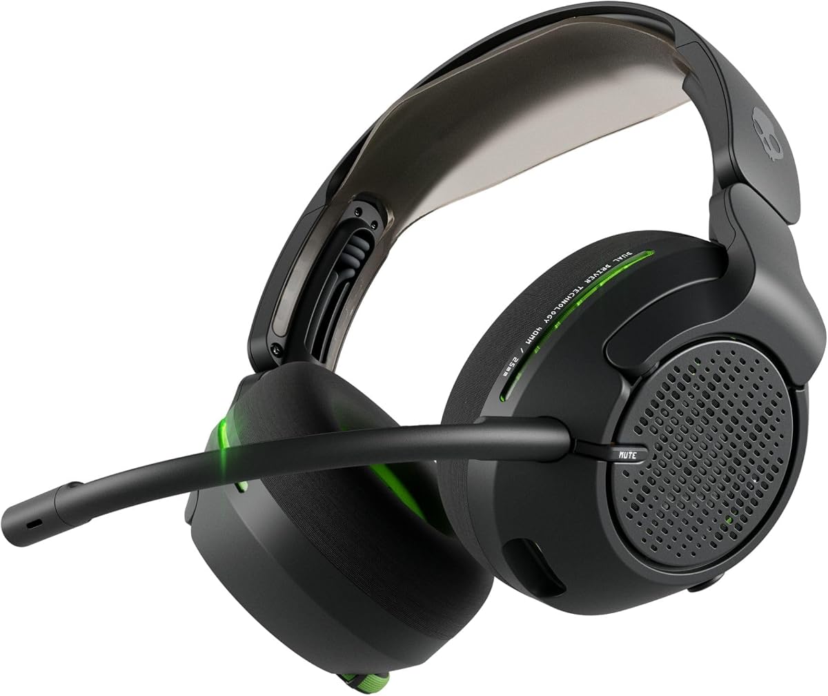 Crusher PLYR 720 Wireless Gaming Headset - Digi-Black Xbox | THX Spatial Audio, Multi-Sensory Crusher Bass, Removable Microphone, PC, PlayStation, Nintendo, Multi-Platform, Open-Back