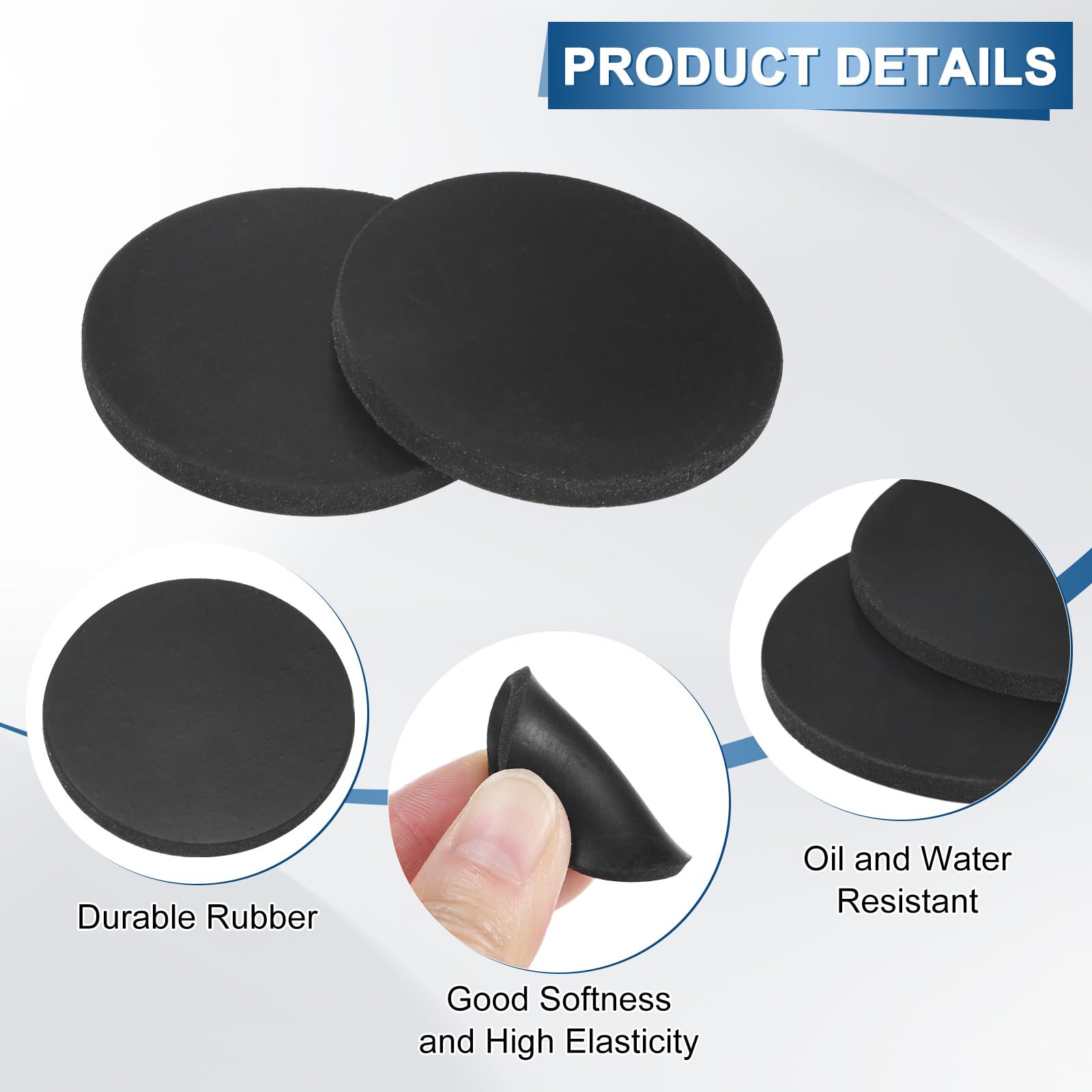 M METERXITY 20-Pack Rubber Solid Discs Washers - Image 2